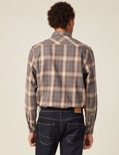 Chemise manches longues ecru homme