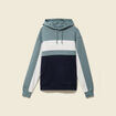 Sweat &agrave; capuche manches longues bleu gris homme