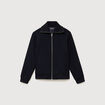 Blouson col camionneur manches longues bleu marine homme