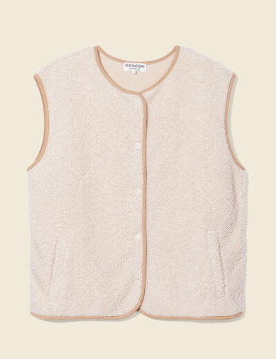 Gilet éco-responsable ecru femme