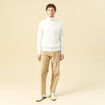 Tricot col montant ecru homme