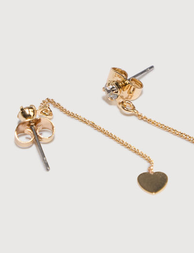 Lot de 2 boucles d'oreilles couleur or femme