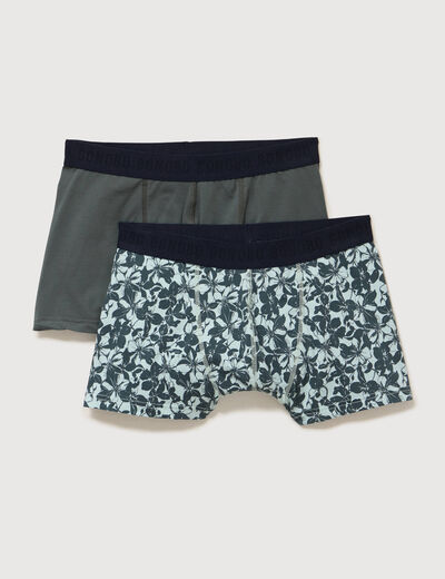Lot de 2 boxers bleu gris homme