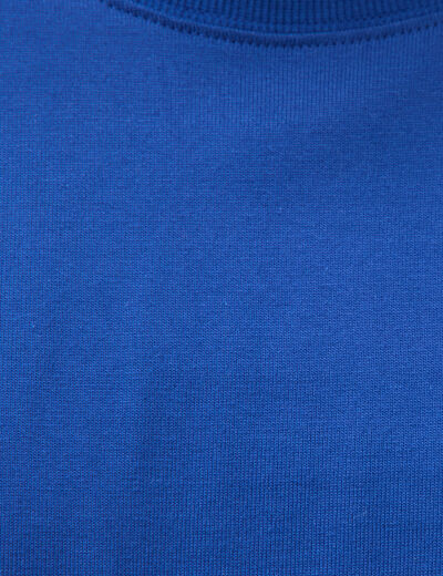 T-shirt ample en coton manches courtes bleu electrique homme