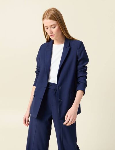 Blazer éco-responsable bleu marine femme