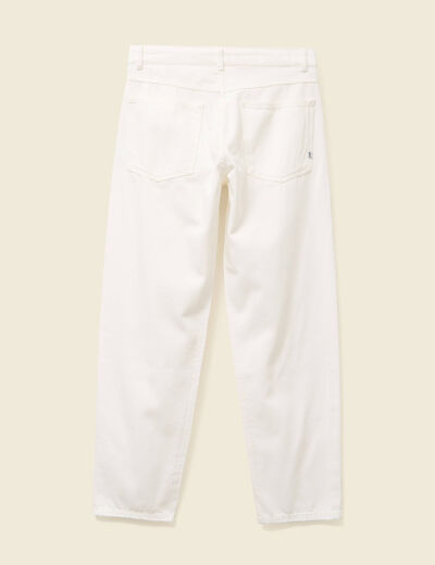 Chino droit longueur 32 coton denim blanc homme