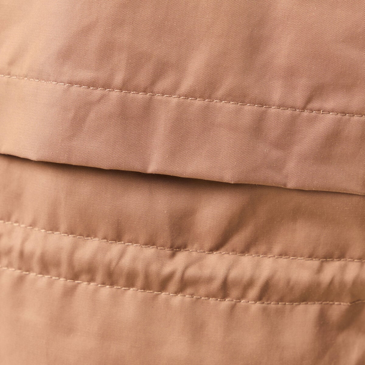 Parka droite &agrave; capuche marron clair femme