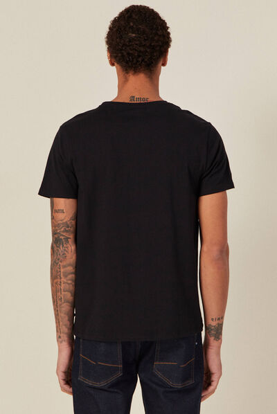 T-shirt col V homme Instinct noir homme