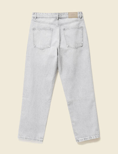 Jeans large relaxed denim snow gris homme