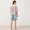 Chemise oversize &agrave; carreaux marron cognac femme