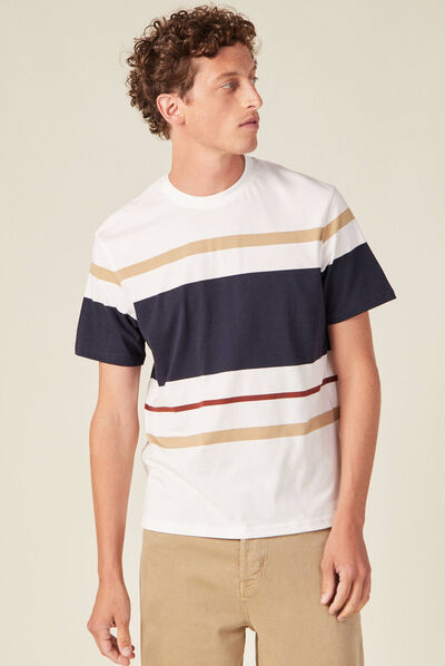 T-shirt manches courtes bleu marine homme