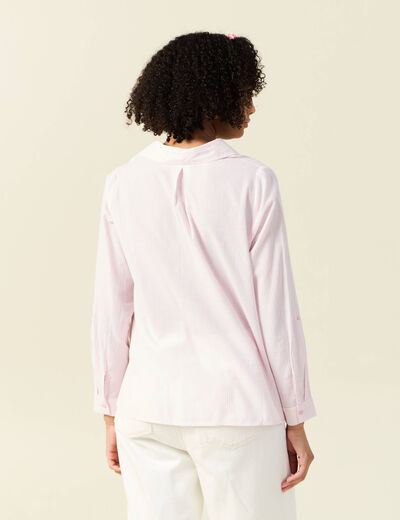 Blouse manches longues blanc femme