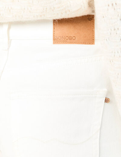 Pantalon slouchy 7/8ème ecru femme