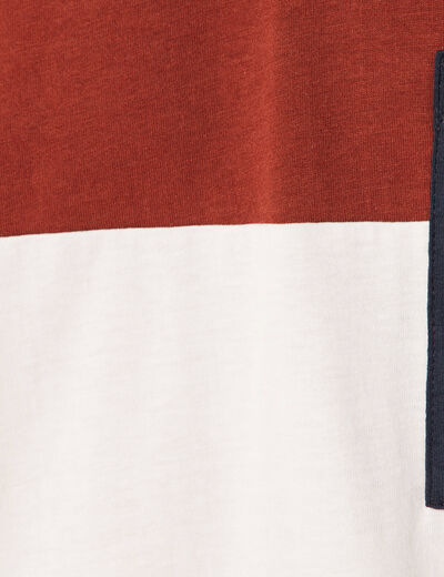 T-shirt éco-responsable marron cognac homme