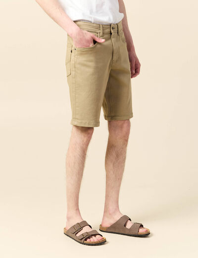 Bermuda droit 5 poches gris homme