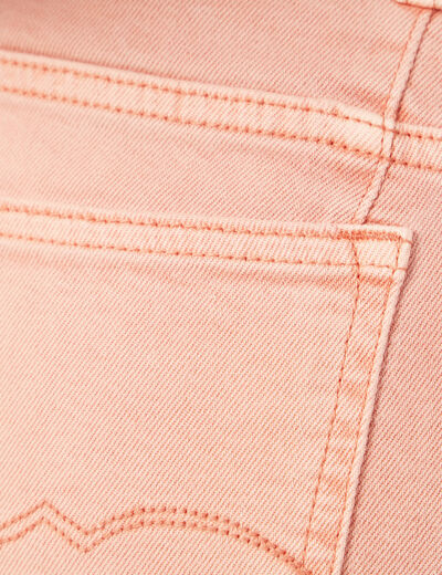 Jeans boyfriend 7/8ème rouge clair femme