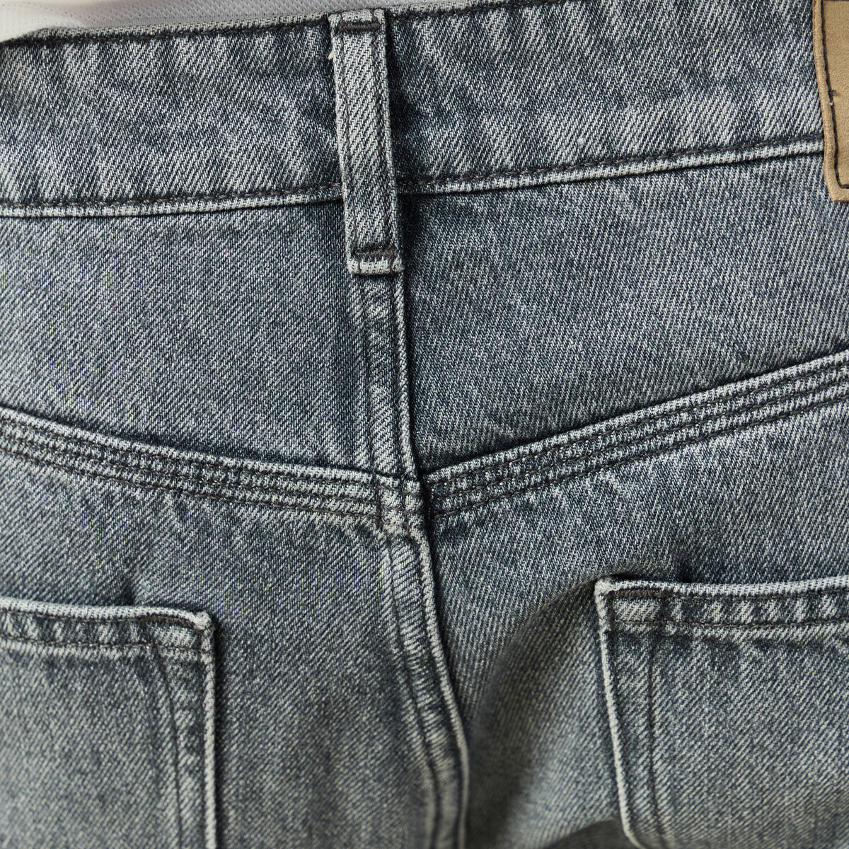 Jeans straight longueur 34 bleu gris homme