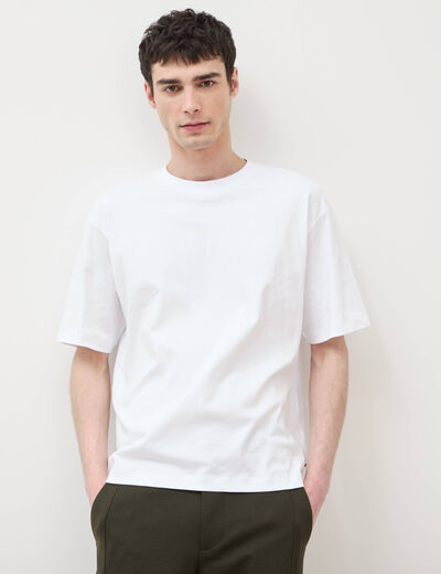 T-shirt manches courtes blanc homme