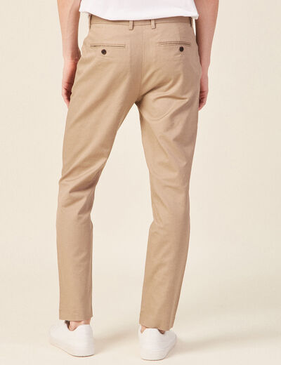 Pantalon chino cropped beige homme