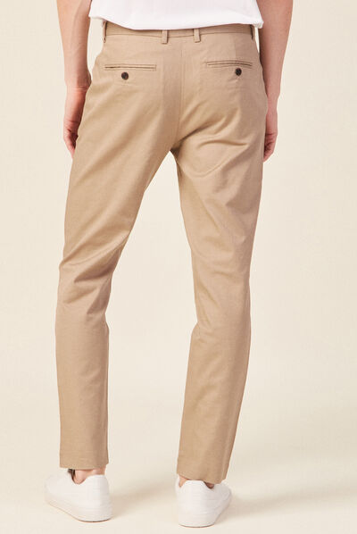Pantalon chino cropped beige homme