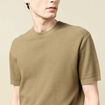 T-shirt en coton vert kaki homme
