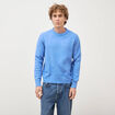 Pull manches longues col rond bleu violet homme