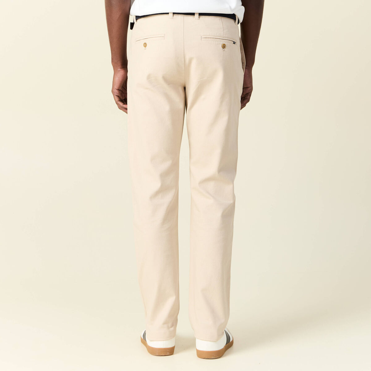 Pantalon chino straight sable homme
