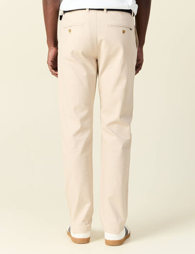 Pantalon chino straight sable homme