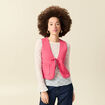 Gilet r&eacute;versible droit sans manches multicolore femme
