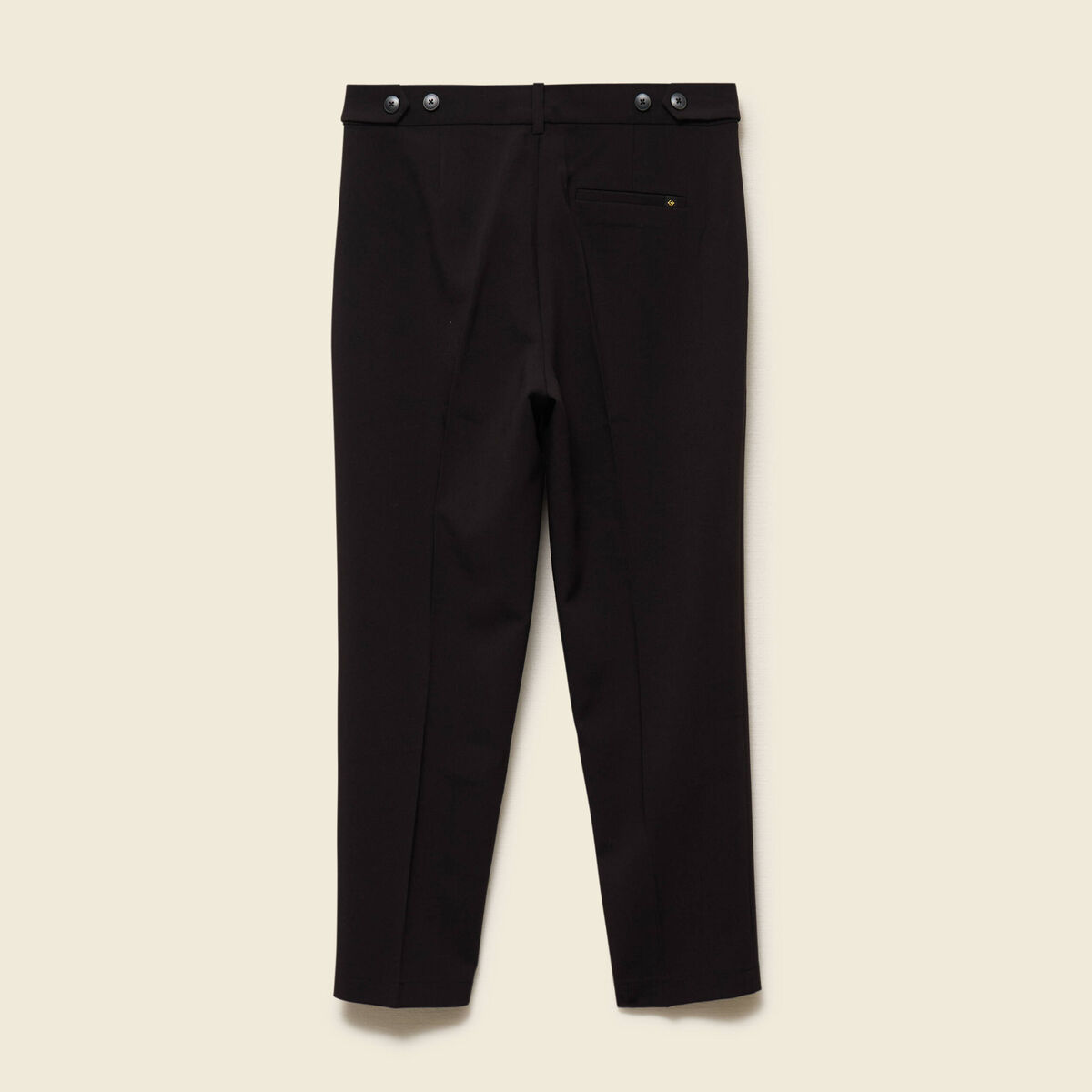 Pantalon cigarette &agrave; pinces noir femme