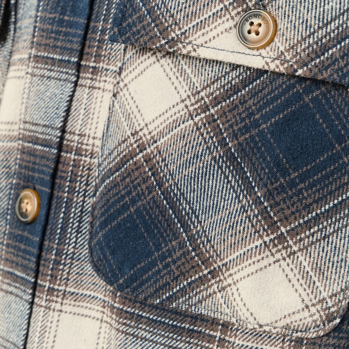 Surchemise oversize en coton bleu marine homme