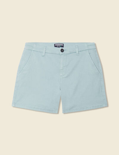 Short chino éco-responsable vert pastel femme