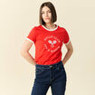 T-shirt manches courtes rouge femme