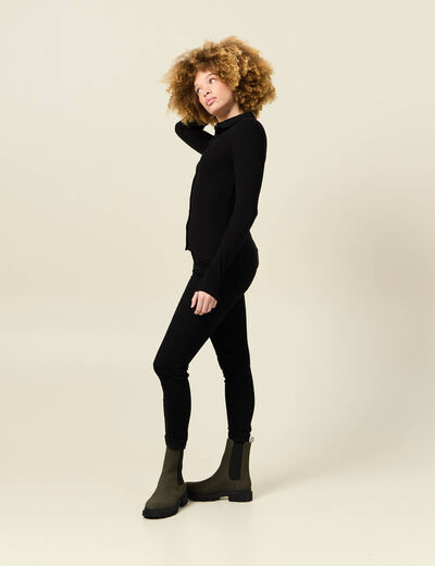 T-shirt manches longues noir femme