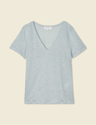 T-shirt éco-responsable vert pastel femme