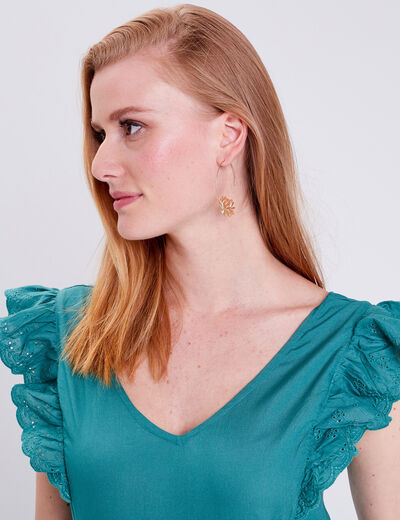 Boucles d'oreilles créoles couleur or femme