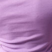 T-shirt asymétrique manches courtes violet femme