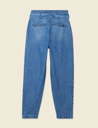 Jeans slouchy taille haute denim stone femme