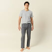 Ensemble pyjama 2 pi&egrave;ces gris clair homme