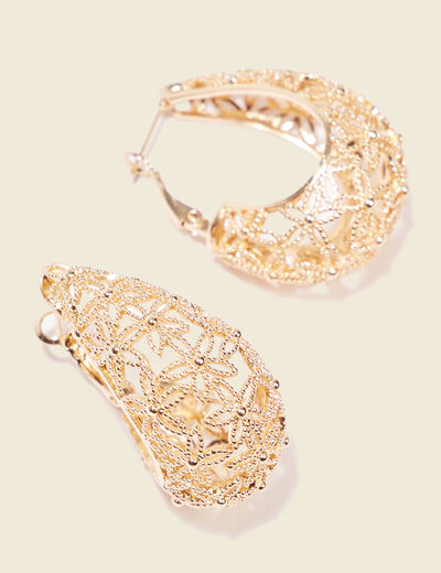 Boucles d'oreilles créoles couleur or femme