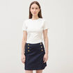 Jupe en jeans denim brut femme