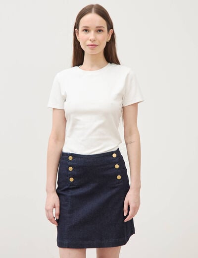 Jupe en jeans denim brut femme