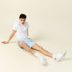 Short droit avec cordon bleu ciel homme