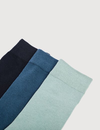Lot de 3 paires de chaussettes hautes vert clair homme