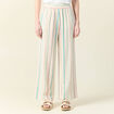 Pantalon large fluide blanc femme
