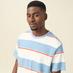 T-shirt manches courtes bleu gris homme