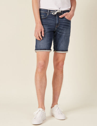 Bermuda éco-responsable denim brut homme