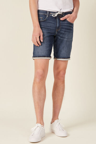 Bermuda éco-responsable denim brut homme