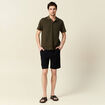 Polo manches courtes vert kaki homme