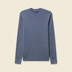 Pull col rond bleu gris homme